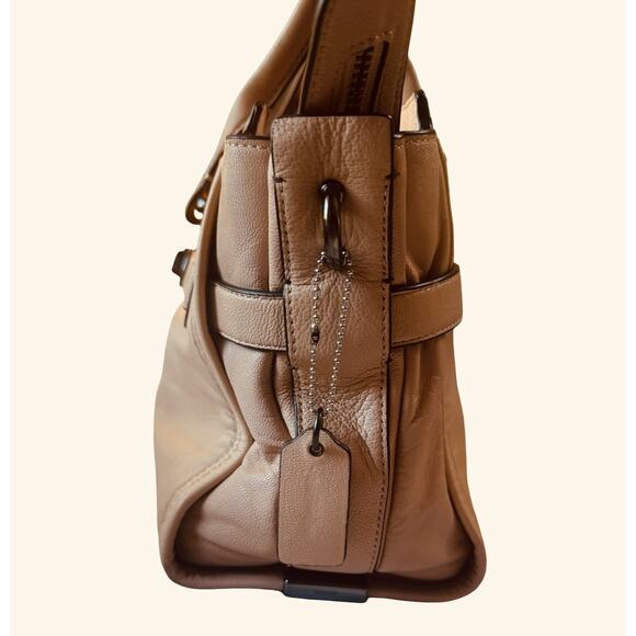 Coach Swagger 27 Carryall Satchel Bag Light Blush Pink Leather Gunmetal Hardware - Picture 8 of 11